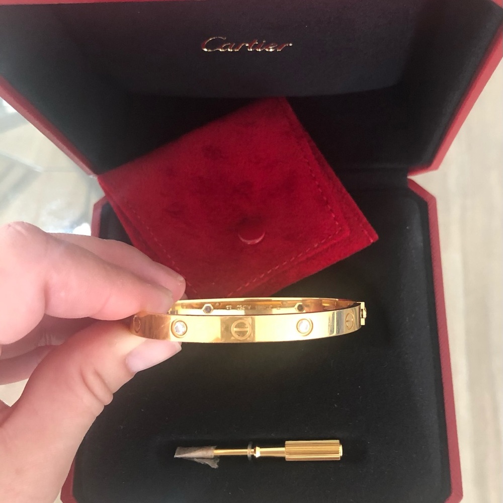 Authentic Cartier Love Bracelet with diamonds 17”